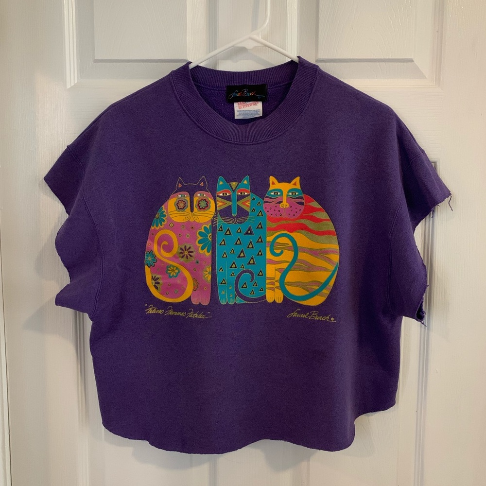 Vintage cut off sweatshirt - Laurel Burch